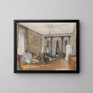 fice of Vukovar Castle - Franz Alt — framed artwork on a wall