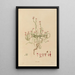 exotic plant drawings cultivated in the royal gardens of Kew Pl21 - Franz Andreas Bauer — framed artwork on a wall