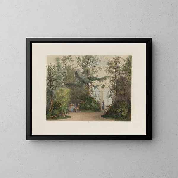 The Winter Garden in the Imperial and Royal Hofburg of Vienna - Franz Antoine — framed artwork on a wall