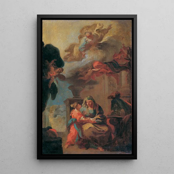L'Instruction de la Vierge - Franz Anton Palko — framed artwork on a wall