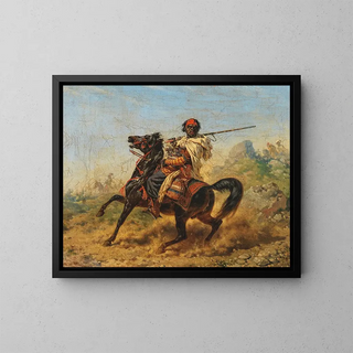 The Black Knight - Franz Anton Stragschwandtner — framed artwork on a wall