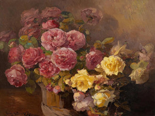 Roses rouges et jaunes - Franz Arthur Bischoff — artwork view