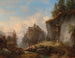 a mountain landscape with a chapel and an oratory - Franz Barbarini — artwork view