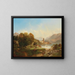 View of Saint-Wolfgang at Lake Wolfgang - Franz Barbarini — framed artwork on a wall