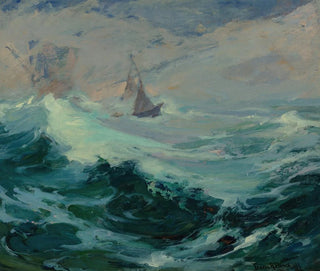 Naviguer sur une mer orageuse - Franz Bischoff — artwork view