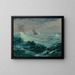Naviguer sur une mer orageuse - Franz Bischoff — framed artwork on a wall