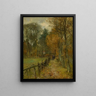 The meadow side - Franz Courtens — framed artwork on a wall