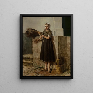 The Brush Seller - Franz Dauge — framed artwork on a wall