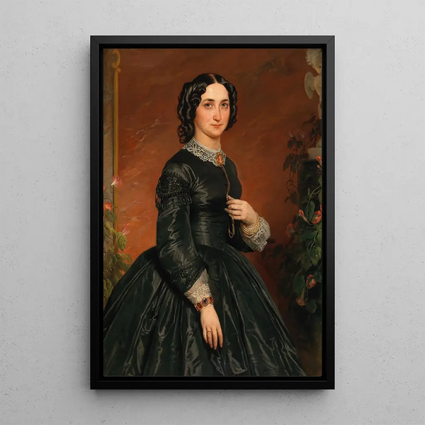 Portrait of a Lady - Franz Dobiaschofsky — framed artwork on a wall