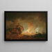 Night Fire Painting - Franz Edmund Weirotter — framed artwork on a wall