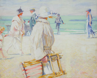 Promeneurs sur la digue - Franz Gailliard — artwork view