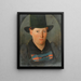 Portrait of a Farmer - Franz Gasser — framed artwork on a wall