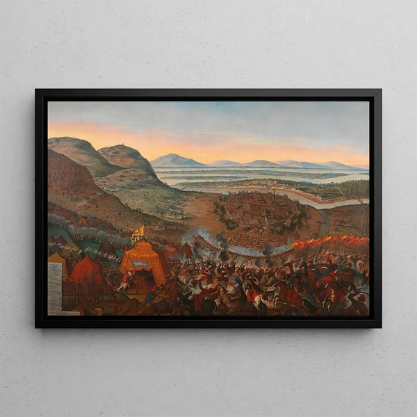 La bataille de secours de Vienne 1683 - Franz Geffels — framed artwork on a wall