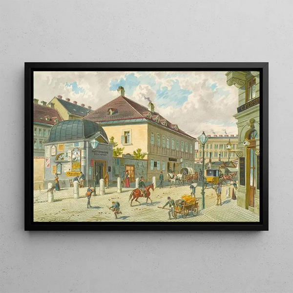 La ligne Mariahilfer à Vienne - Franz Gerasch — framed artwork on a wall