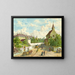 La rue Whringer à Vienne avec la maison de secours Zum Blauen Herrgott et la chapelle des Krawoten - Franz Gerasch — framed artwork on a wall