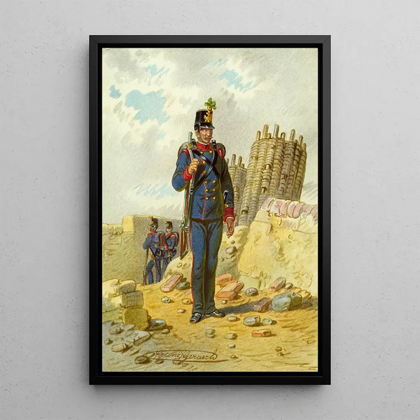 Soldier 1 - Franz Gerasch — framed artwork on a wall
