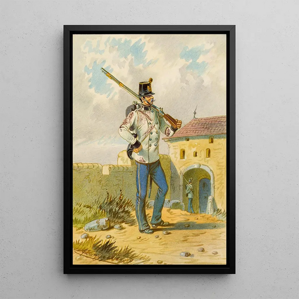 Soldier 15 - Franz Gerasch — framed artwork on a wall