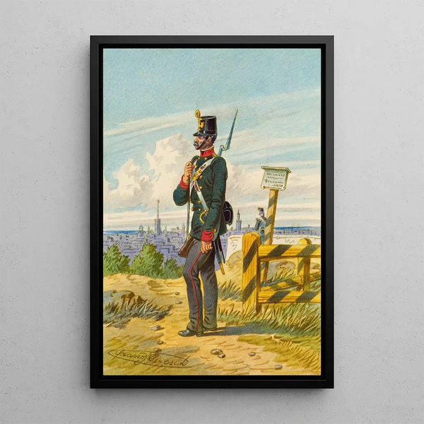 Soldier 3 - Franz Gerasch — framed artwork on a wall