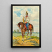 Soldat à cheval 7 - Franz Gerasch — framed artwork on a wall