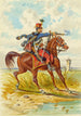 Soldier on horseback 9 - Franz Gerasch — artwork view