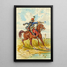 Soldier on horseback 9 - Franz Gerasch — framed artwork on a wall