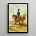 Soldier on horseback - Franz Gerasch — framed artwork on a wall