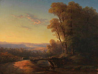 Landscape of Southern Germany at Dusk - Franz Graf von Pocci — artwork view