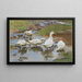 Ducks by the water's edge - Franz Grösse — framed artwork on a wall
