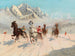 a trotting race on Lake Eibsee with the Zugspitze in the background - Franz Hienl-Merre — artwork view