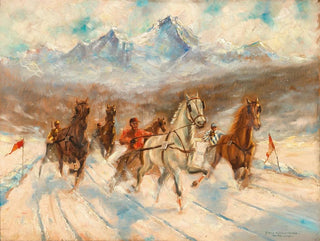 Franz Hienl-Merre's Harnessed Trot Racing in Winter — artwork view