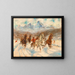 Franz Hienl-Merre's Harnessed Trot Racing in Winter — framed artwork on a wall