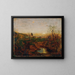 Twilight in a Marshland Landscape - Franz Hoffmann von Fallersleben — framed artwork on a wall
