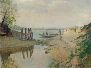 On the Danube near Greifenstein - Franz Horst — artwork view