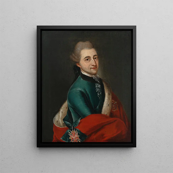 Portrait of King Stanislas Auguste - Franz Ignaz Molitor — framed artwork on a wall