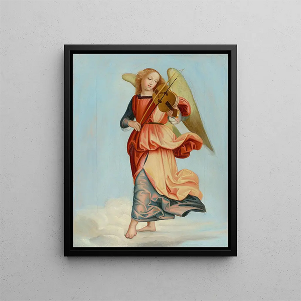 Angel musician - Franz Ittenbach — framed artwork on a wall