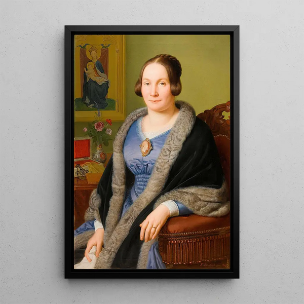 Portrait painting of Sister Margarete - Franz Ittenbach — framed artwork on a wall