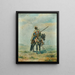 Bedouin on horseback - Franz Josef Georg Illem — framed artwork on a wall