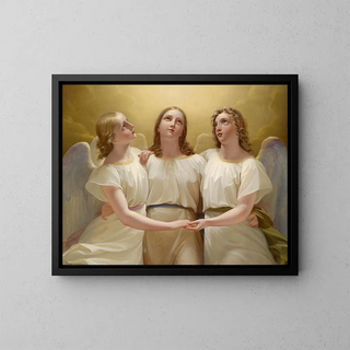 Three Guardian Angels - Franz Kadlik — framed artwork on a wall