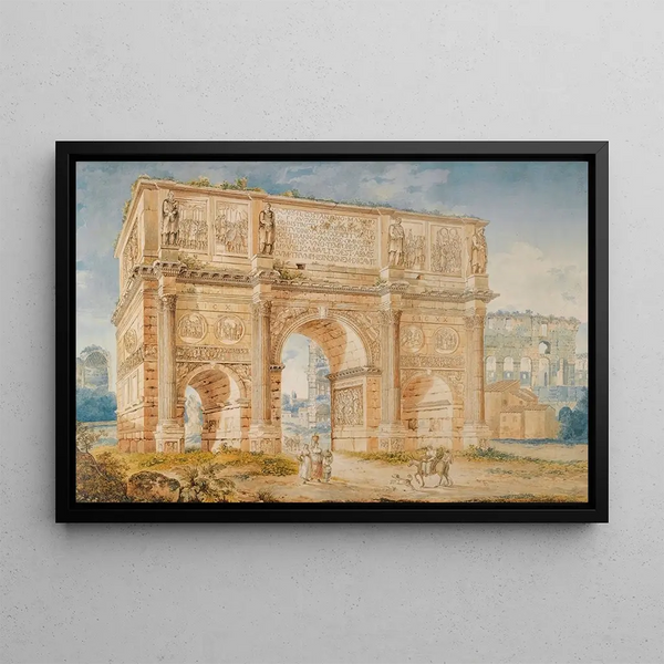 L'Arc de Constantin et une partie du Colisée - Franz Kaisermann — framed artwork on a wall
