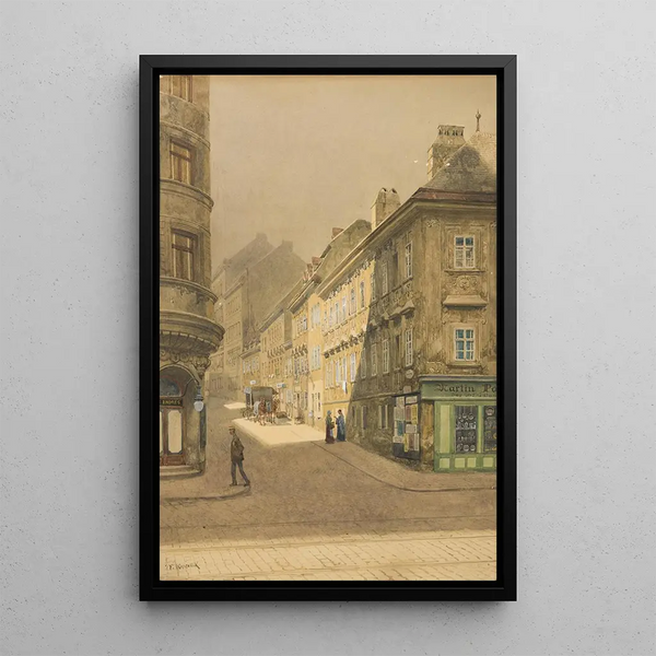 a Vienna motif - Franz Kopallik — framed artwork on a wall