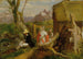 The painter and walker in the idyllic landscape - Franz Krammer — artwork view