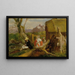 The painter and walker in the idyllic landscape - Franz Krammer — framed artwork on a wall