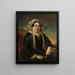 Portrait of a woman wearing a cap - Franz Krüger — framed artwork on a wall
