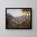 Mountain landscape painting near Salzburg with a young couple - Franz Ludwig Catel — framed artwork on a wall