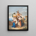 Family of Shepherds on a Hill - Franz Ludwig Catel — framed artwork on a wall