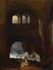 Moines dans la cour d'un monastère au bord de la mer - Franz Ludwig Catel — artwork view
