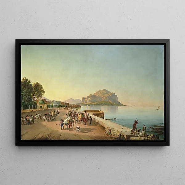 Promenade à Palerme - Franz Ludwig Catel — framed artwork on a wall