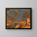 Construction of the Ferdinand Bridge over the Danube Canal - Franz Maleck von Werthenfels — framed artwork on a wall