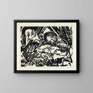 Animal Legend - Franz Marc — framed artwork on a wall