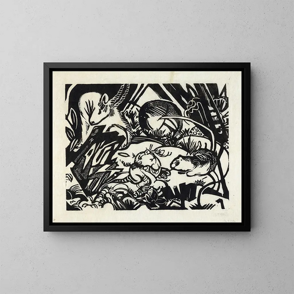 Animal Legend - Franz Marc — framed artwork on a wall